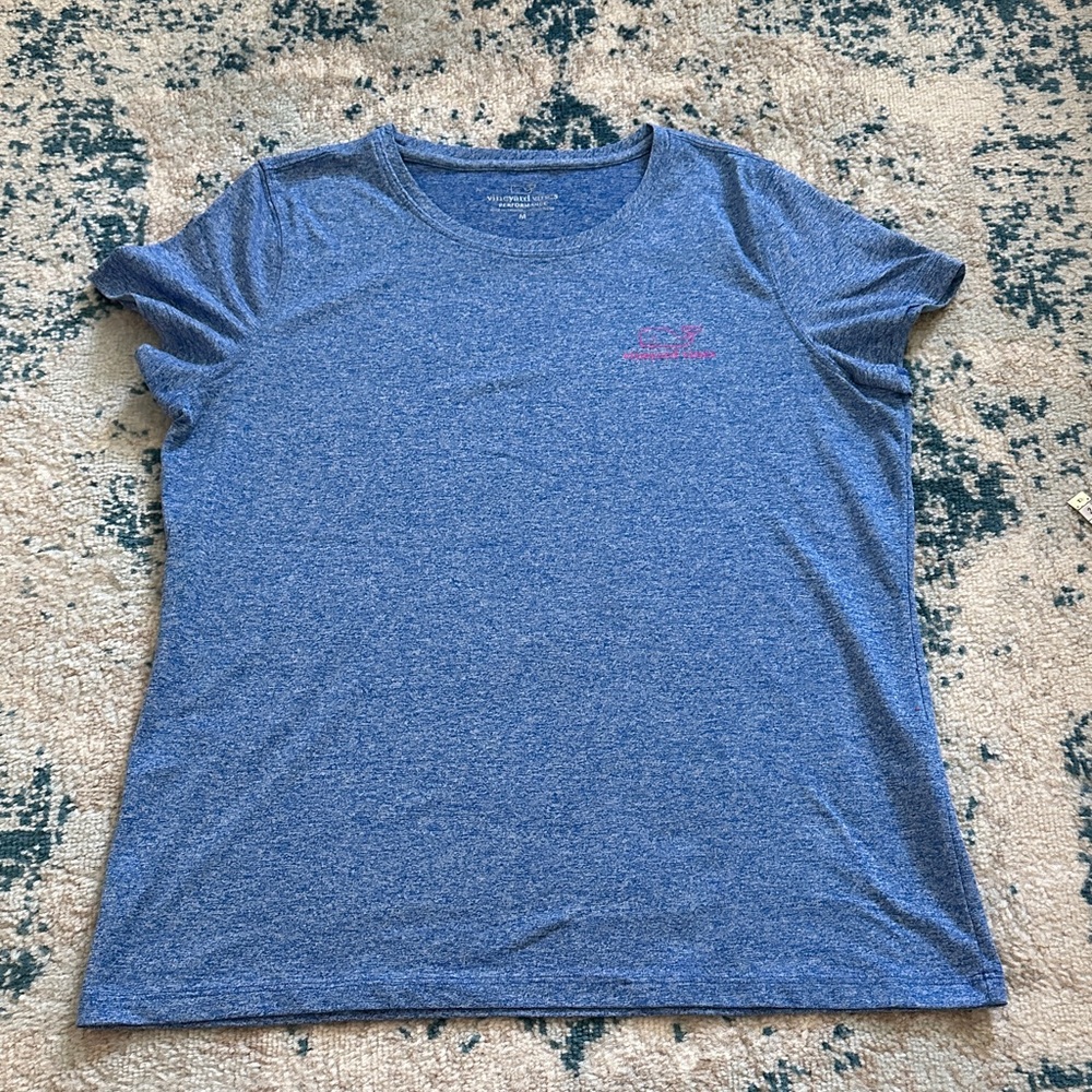 Vineyard Vines Performance Heather Blue Performance Tee size medium
